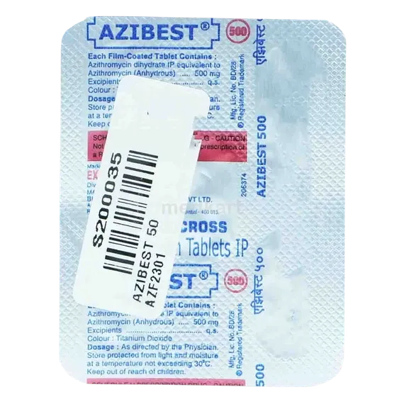 azibest 500mg tablet 5's